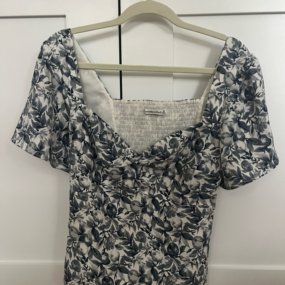 Floral Print Top with Square Neckline